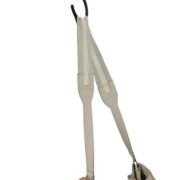 Laura Di Maggio Leather Convertible Tote Crossbody Off White Bone XL Tassel - Picture 16 of 17